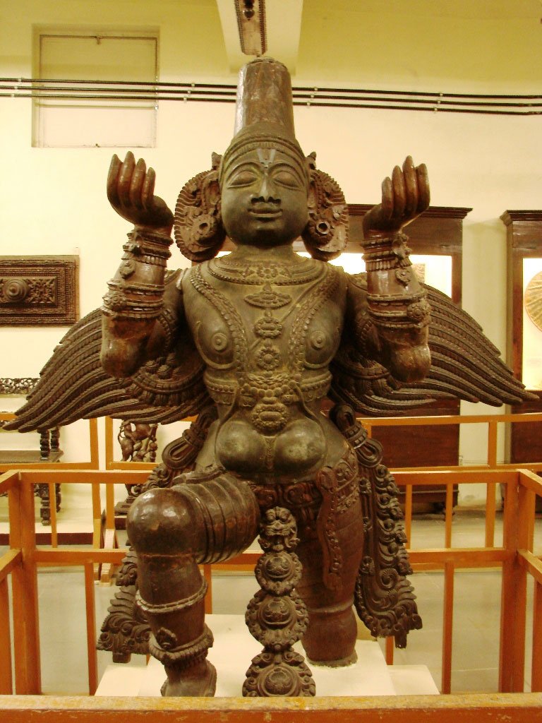 Free Guide To Salar Jung Museum In Hyderabad Kneeling Garuda Wood Carving From South India At