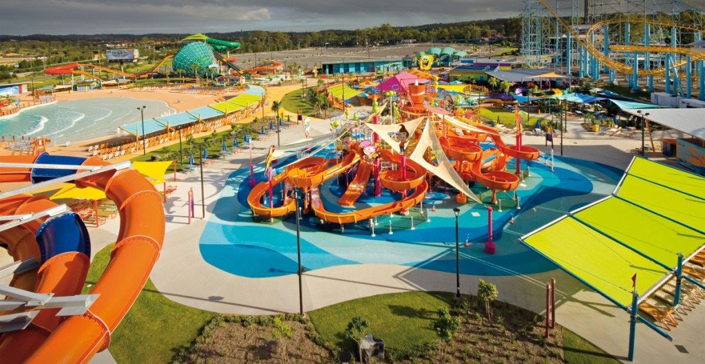 best gold coast theme parks christmas village roller coaster